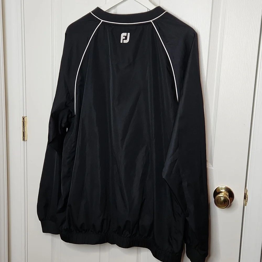 FootJoy FJ black Golf windbreaker jacket Saratoga National Golf Club XL - Picture 7 of 10